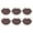 Brown, variant on 6Pcs Smiling Face Corner Bookmarks Leather Corner Page Book Marker for Journals