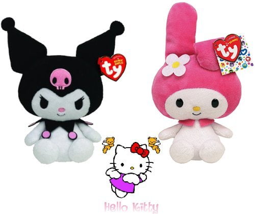 2X sanrio Kuromi My Melody Pendant Plush Toys Stuffed Soft toy 5‘’ new