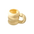 thumbnail image 2 of Inteprter Taza de cerámica para café, té, agua, tazas creativas, contenedor de desayuno, taza colorida para parejas, tazas nórdicas de oficina, regalo Teteras Amarillo Inteprter HA081409-01, 2 of 6