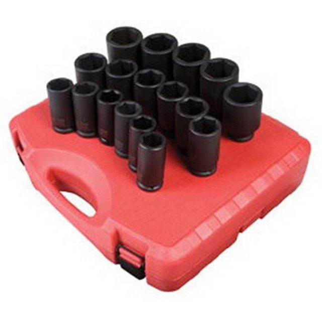 Sunex Tools 4686 0.75 Pouce Entraînement 17 Pcs Prise à Impact Profond