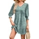 thumbnail image 1 of Vestido WIHOLL Talla grande 2025 con cuello en V y manga 3/4 para mujer, 1 of 4