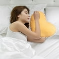 thumbnail image 6 of Qhnvtd Heart Shaped Decorative Pillow, Cute Wind Bedside Cushion, Soft Cotton Material with Exquisite Ball Trim, Multifunctional for Sofa, Office & Naps, Romantic Gift for Family & Home Decor, 6 of 6