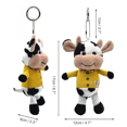 thumbnail image 5 of ONXE 2 Pack Plush Cows Keychains for Women, Plush Bag Charm Stuffed Animal Car Key Chain Key Ring Pendant for Purse, Handbag Bag Decoration, 5 of 5