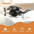 thumbnail image 4 of 3 Pack Satin Nickel Keyed Alike Entry Levers, One Keyway Entrance Handles Entry Locksets with Same Keys, Reversible for Right Left Handed Doors, 4 of 8