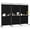 Black, variant on Gymax 3-Panel Room Divider w/Shelves Lockable Wheels for Living Room Bedroom Office Black