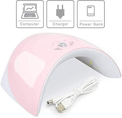 UV LED Nail Lamp, Gel Nail Light for Nail Polish 48W UV Dryer with 3 Timers, Pink Valentine Gift for Woman Girl