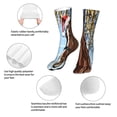 thumbnail image 3 of Salouo Christmas Horse Pattern Fun Novelty Crew Socks,Casual Athletic Socks Neutral Socks, 3 of 7