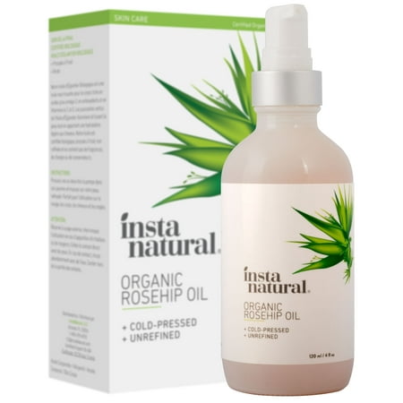 InstaNatural Organic Rosehip Oil – Pure & Unrefined, Multipurpose Moisturizer, 4