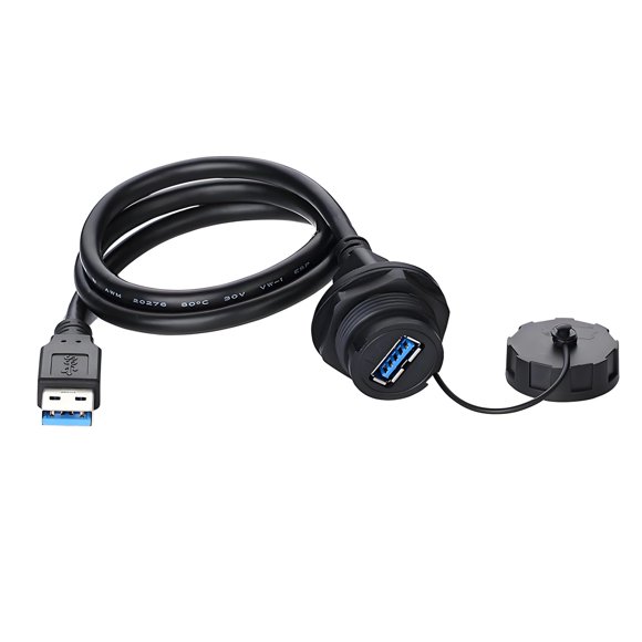 Conector USB 3.0 CNLINKO tipo A hembra, soporte de panel IP67
