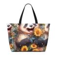 thumbnail image 2 of Fotbe Elegant Cute Panda Sunflower Bolsa de Viaje para Playa - Resistente al Agua, Bolsa Tote de Gran Capacidad y Ligera con 7 Bolsillos para Mujeres y Hombres, 2 of 7