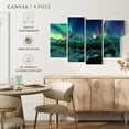 thumbnail image 4 of Elephant Stock Winter Creek Aurora Borealis Wall Art - Horizontal Multi Panel Canvas - Living Room Wall Decor - Nature Multi Panel - Teal And Blue Decor - 24" x 14", 4 of 4