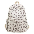 thumbnail image 2 of Butterfly Print Cute Backpack Simple Versatile School Backpack Bookbag with Small Makeup Pouch Preppy Style Campus Daypack for Daily Student & Travel Use, 2 of 6