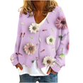 thumbnail image 2 of LOVZFMLL Cardigan pour Femmes Cardigan Décontracté à Boutons Veste Manteau de Mode Imprimée, 2 of 5