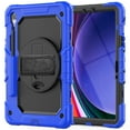 thumbnail image 6 of ELEHOLD Rugged Hybrid Case for Samsung Galaxy Tab S9 11.0" 2023 Three-Layer Protection with Built-in Screen Protector 360° Rotating Kickstand Handstrap Shoulder Strap Shockproof Case,Blue, 6 of 10