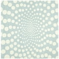thumbnail image 3 of SAFAVIEH Soho Chloe Polka Dots Wool Area Rug, Blue/Ivory, 5' x 8', 3 of 5