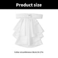 thumbnail image 3 of Elegant White Ruffle Jabot Necktie Victorian Medieval Vintage Detachable Faux Collar for Renaissances Costume Parties, 3 of 9