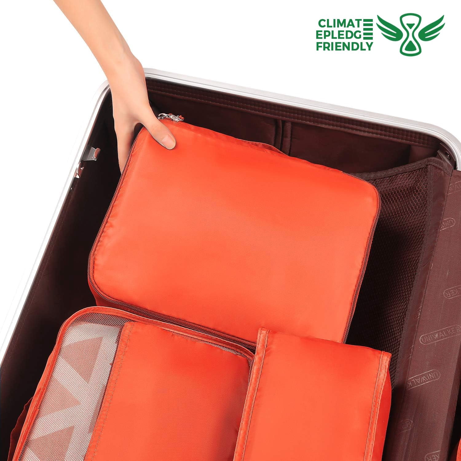 YAOLHLZ  8 Set Packing Cubes Luggage Packing Organizers for Travel Accessories-Cream