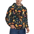 thumbnail image 2 of Wukai Colorful Plants Mushroom Print Men Hoodies Fleece Sweatshirts Long Sleeve Sweaters Pullover Fall Outfits Winter Clothes-Large, 2 of 7