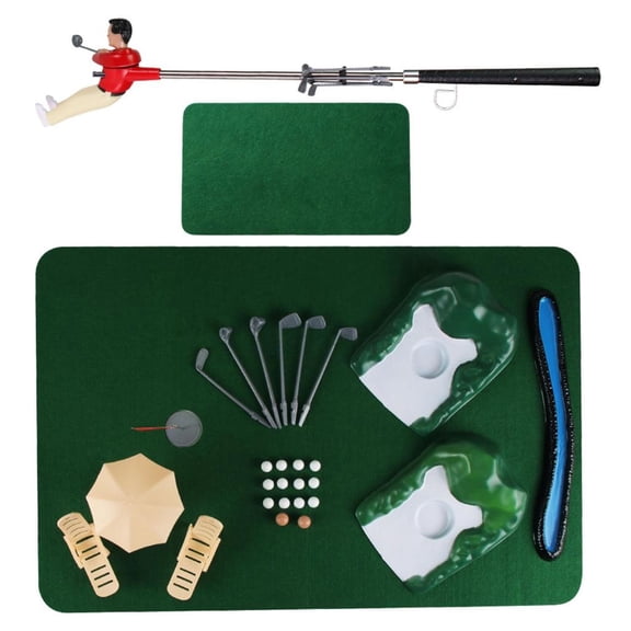 LAIQIEN Minitype Golfer Set Golf Accessory Set Golf Course Indoor Play Gift For Kids