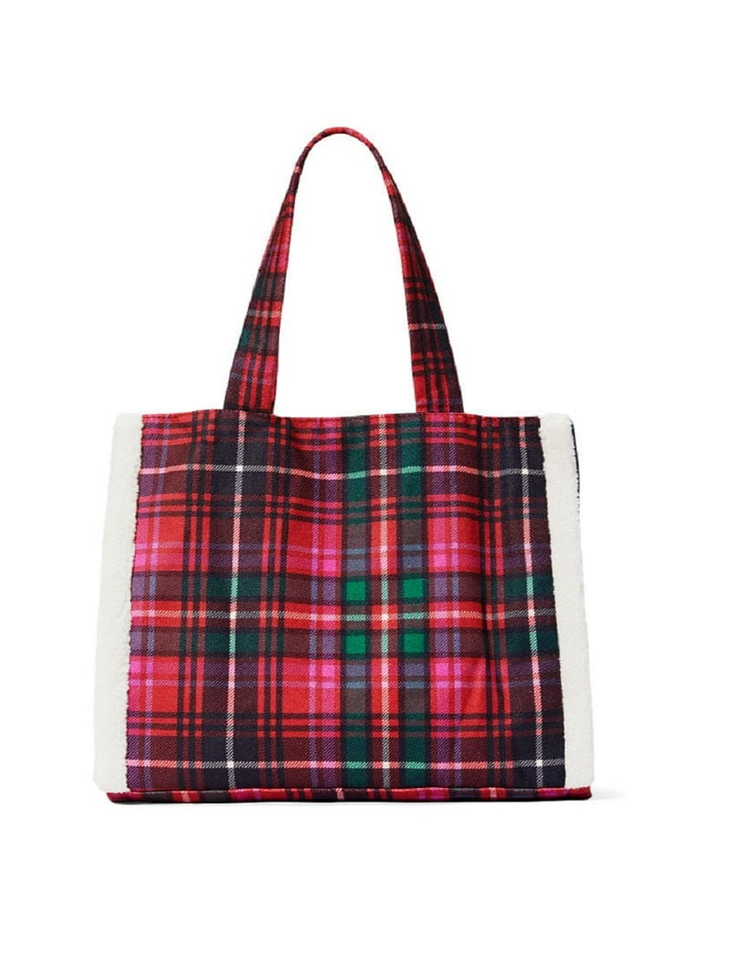 Victorias Secret Plaid Tote Bag With Black & | Mercari 🎉NWT Victoria’s Secret Plaid Tote display picture 1