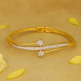 thumbnail image 2 of Estele Jewellery Pulsera Para Mujer Chapada En Oro Y Rodio Pulsera Doble Clásica Con Cristales Blancos Para Niñas Y Mujeres-101733 Br, 2 of 5