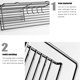 thumbnail image 3 of Organizador de estantes para baño, estante de almacenamiento plegable, estante de almacenamiento telescópico actualizado para fregadero de cocina, bolsas para horno para cocinar, coladores de, 3 of 5