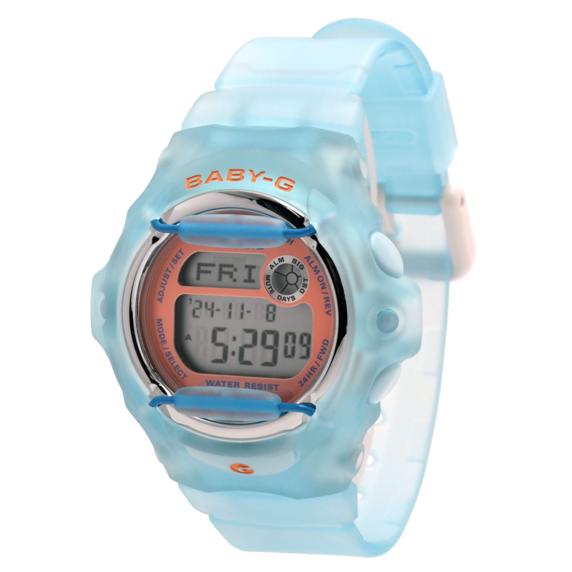 Casio Watch, 45.9mm Resin Round Case, Resin Strap, Quartz Digital