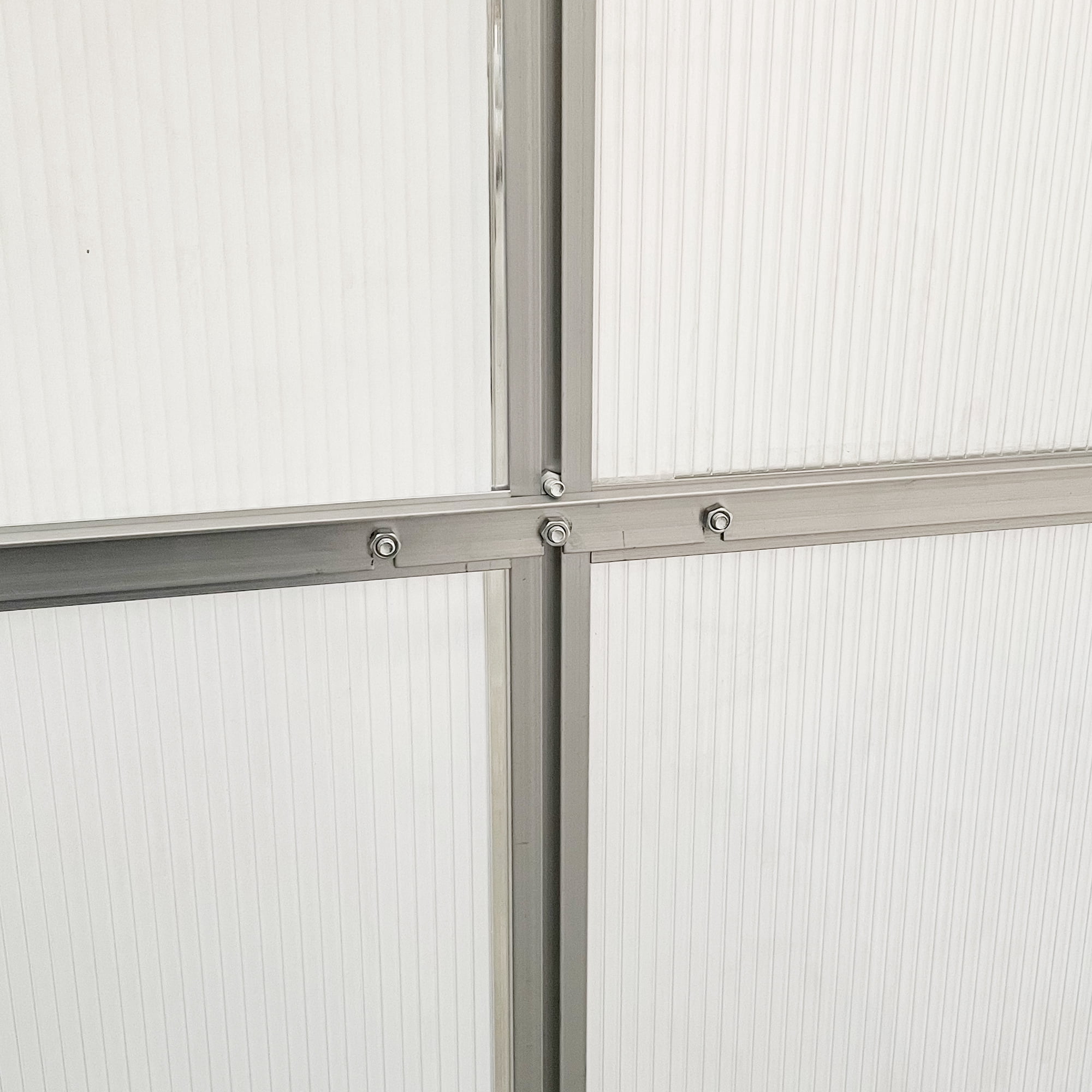 Outsunny 8' x 4' x 7' Hobby Greenhouse, Walk-in Lean-To Polycarbonate Hot House Kit with Aluminum Frame, Sliding Door, Roof Vent, Green