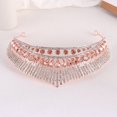 thumbnail image 3 of Nvzi Tiara de boda para novia, diadema de princesa, corona de novia, joyería para el cabello con diamantes de imitación de cristal,graduación, boda, fiesta de disfraces (rosa), 3 of 4