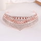 thumbnail image 3 of Nvzi Tiara de boda para novia, diadema de princesa, corona de novia, joyería para el cabello con diamantes de imitación de cristal,graduación, boda, fiesta de disfraces (rosa), 3 of 4