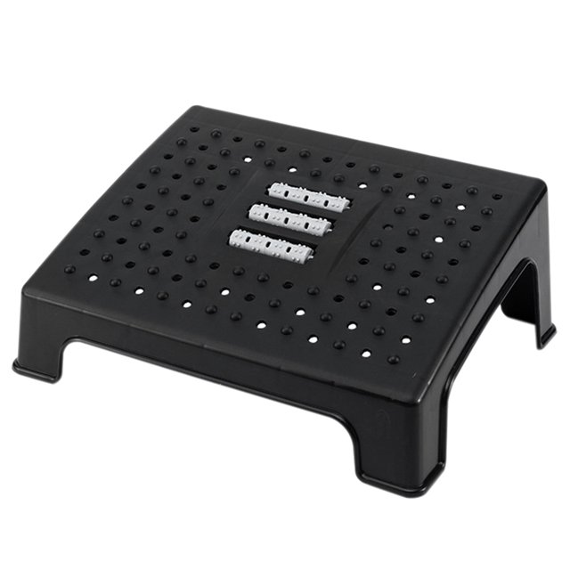 CSChome Chaise de Bureau Confortable Épaissie Respirante Repose-Pieds Antidérapant avec Joint Design Roue sous Table Tabouret de Repos