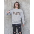 thumbnail image 2 of Dubai Bronze Lettering Banner Sweatshirt Men -Image by Shutterstock, Male XX-Large, 2 of 4