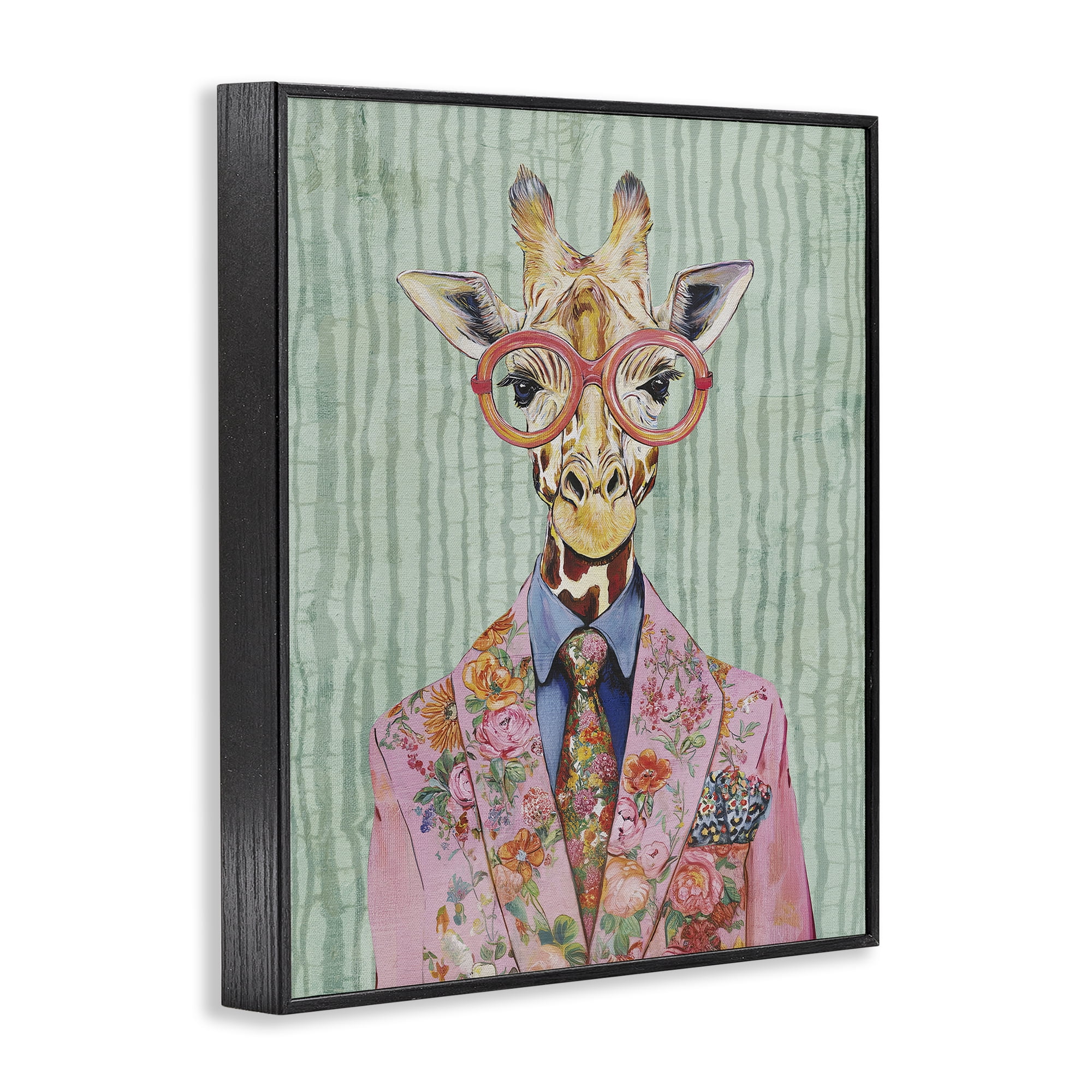 Stupell Industries Tall Stylish Giraffe Black Framed Giclee Art, design by Svetlana Aleynikova
