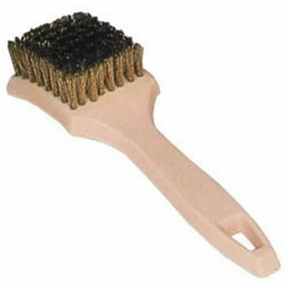 SM Arnold  8.5 in. Brass Wire Brush White wall and Sidewall