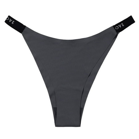 Bigersell Womens Bikini Underwear Clearance Women Underwear Cotton Boy Shorts Panty Style P-30 Cotton Plus Size Panties Seamless Thong Briefs Mid Waist Women s Bikini Panties Gray S