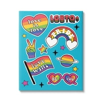 Stupell Industries LGBTQ Be You Pride Rainbows Holiday Painting Gallery Wrapped Canvas Print Wall Art