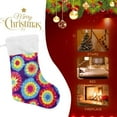 thumbnail image 4 of Yellow Red Tie Dye Christmas Stockings, Christmas Presonalized Large Stocking Sock, Set of 2 Xmas Party Winter Decor Candy Bag Family Holiday Gift, 17.7 Inch, 4 of 7