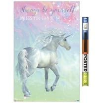 Unicorn On Pastels Wall Poster, 22.375" x 34"