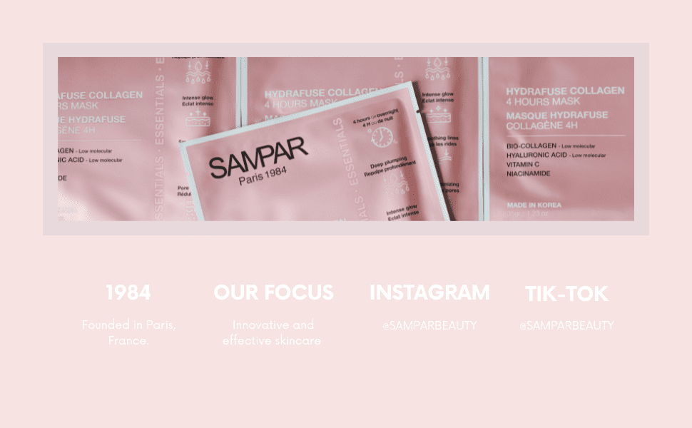 Sampar Paris Hydrafuse Collagen 4 Hours Mask 4x1.23oz/35g