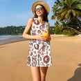 thumbnail image 3 of Naloa Rabbit And Egg Print Women's Summer Spring Casual Beach Sundress,Vacation Sleeveless Tank Crewneck Loose Dresses, 3 of 7