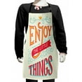 thumbnail image 1 of Enjoy the Little Things Kids Apron, Positive Outlook on Life Themed Message with Swirls and Curlicues, Boys Girls Apron Bib with Adjustable Ties for Cooking Baking Painting, Multicolor, by Ambesonne, 1 of 2