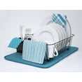 thumbnail image 3 of Safdie & Co. Dish Drying Mat Knit Aqua, 3 of 3