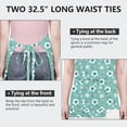 thumbnail image 6 of Pioneer Flower Floral Print Pattern Apron for Women and Men, Cotton Linen Waterproof with Pockets, Adjustable, 33x27 Inch for Kitchen, Gardening, BBQ, Salon, 6 of 6
