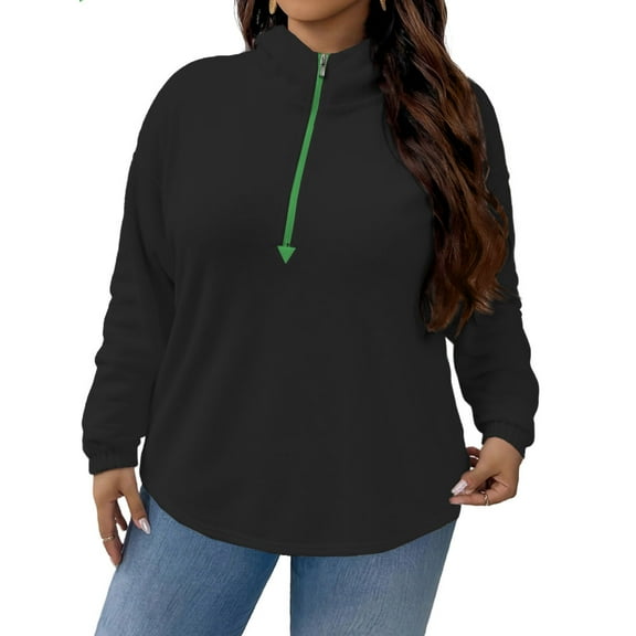 NISVIYA Women Plus Size Trendy Oversized Zip Up Hoodie - Casual Long Sleeve Cute Sweatshirt