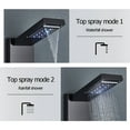 thumbnail image 6 of Shower Panel Black Led With 5 Shower Functions Stainless Steel Shower Systems With Rainfall Waterfall Shower Head Massage Jets Hand Shower Bath Spout, 6 of 6
