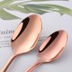 thumbnail image 3 of ¡Juego de cubiertos, vajilla de acero inoxidable, cuchillo para cenar, tenedor para cenar, tenedor para postre, cuchara para cenar, cuchara para té, cubiertos! (Oro rosa, 5 piezas), 3 of 4