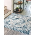 thumbnail image 4 of Rugs.com Monte Carlo Collection Rug – 3' Square Blue Medium Rug Perfect For Living Rooms, Kitchens, Entryways, 4 of 9