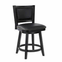 Boraam Wood Broadmoor Counter Height Swivel Stool in Black Finish