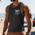 thumbnail image 3 of BRANROY Men's Tank Tops with Pocket - Slim Fit Sleeveless Muscle Shirt for Gym Workout, Mens Athletic Tank Tops Summer Casual Tee,Black,2XL, 3 of 9