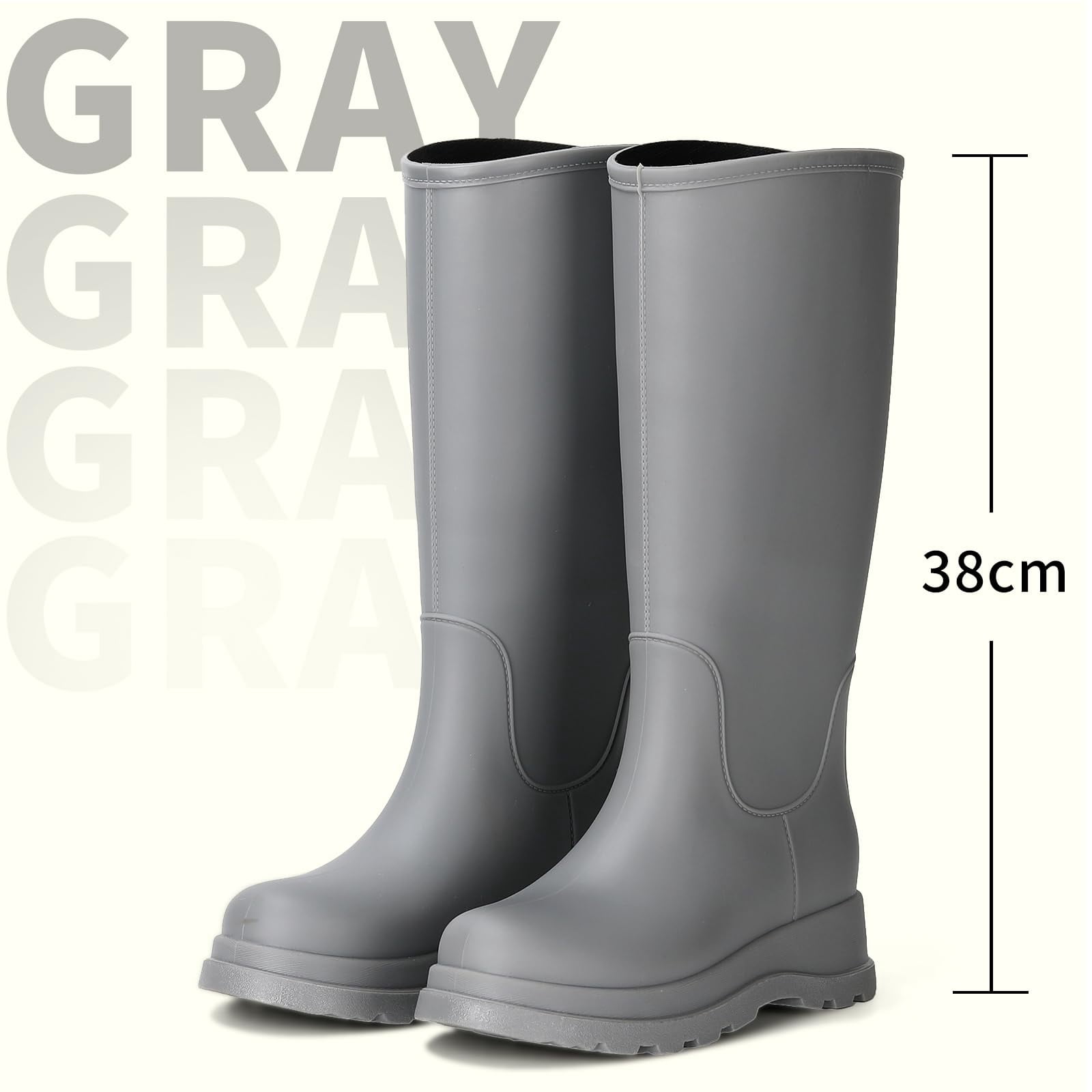 AUXDIQ Rain Shoes Women Mid-calf Boots Waterproof Rain Boots Outdoor Garden Shoes